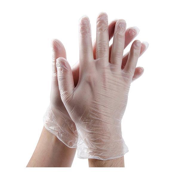 Medium CLEAR Vinyl Non-Powdered Gloves CASE